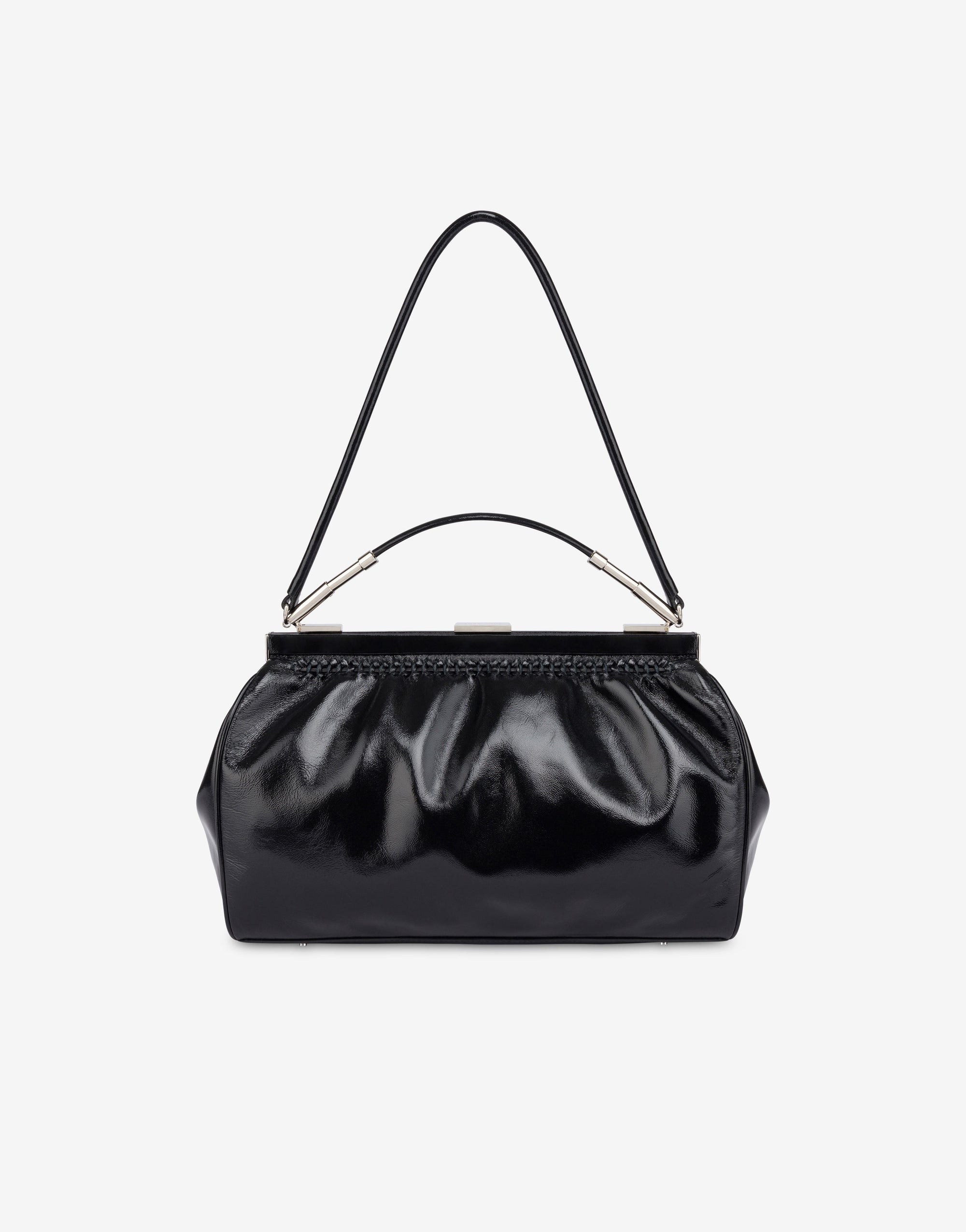 Sac à bandoulière en daim brillant - Black