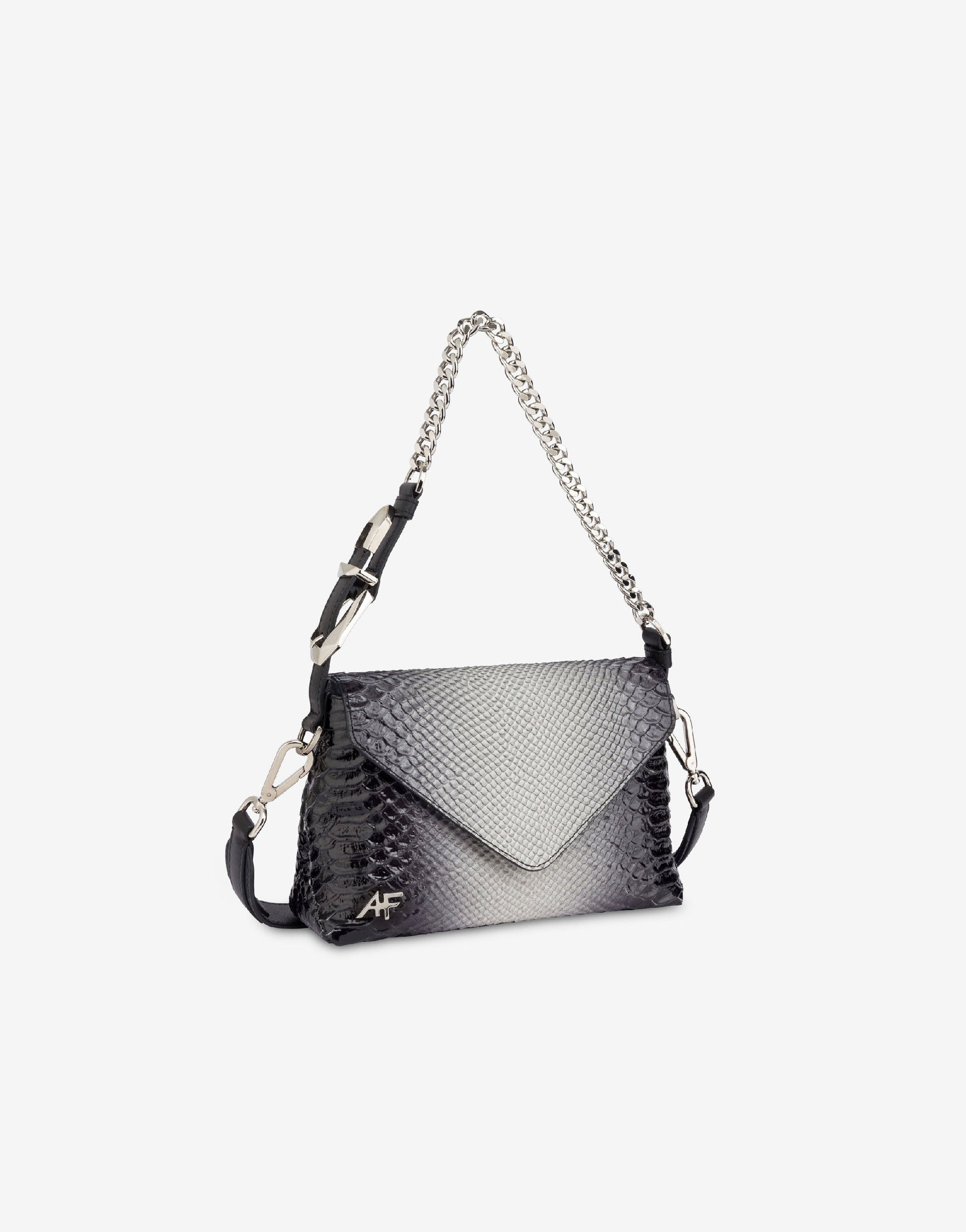 Petit sac Dori avec imprimé bicolore en cuir - Dark Grey