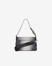 Petit sac Dori avec imprimé bicolore en cuir - Dark Grey