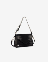 Petit sac Dori en daim avec sérigraphie - Dark Grey