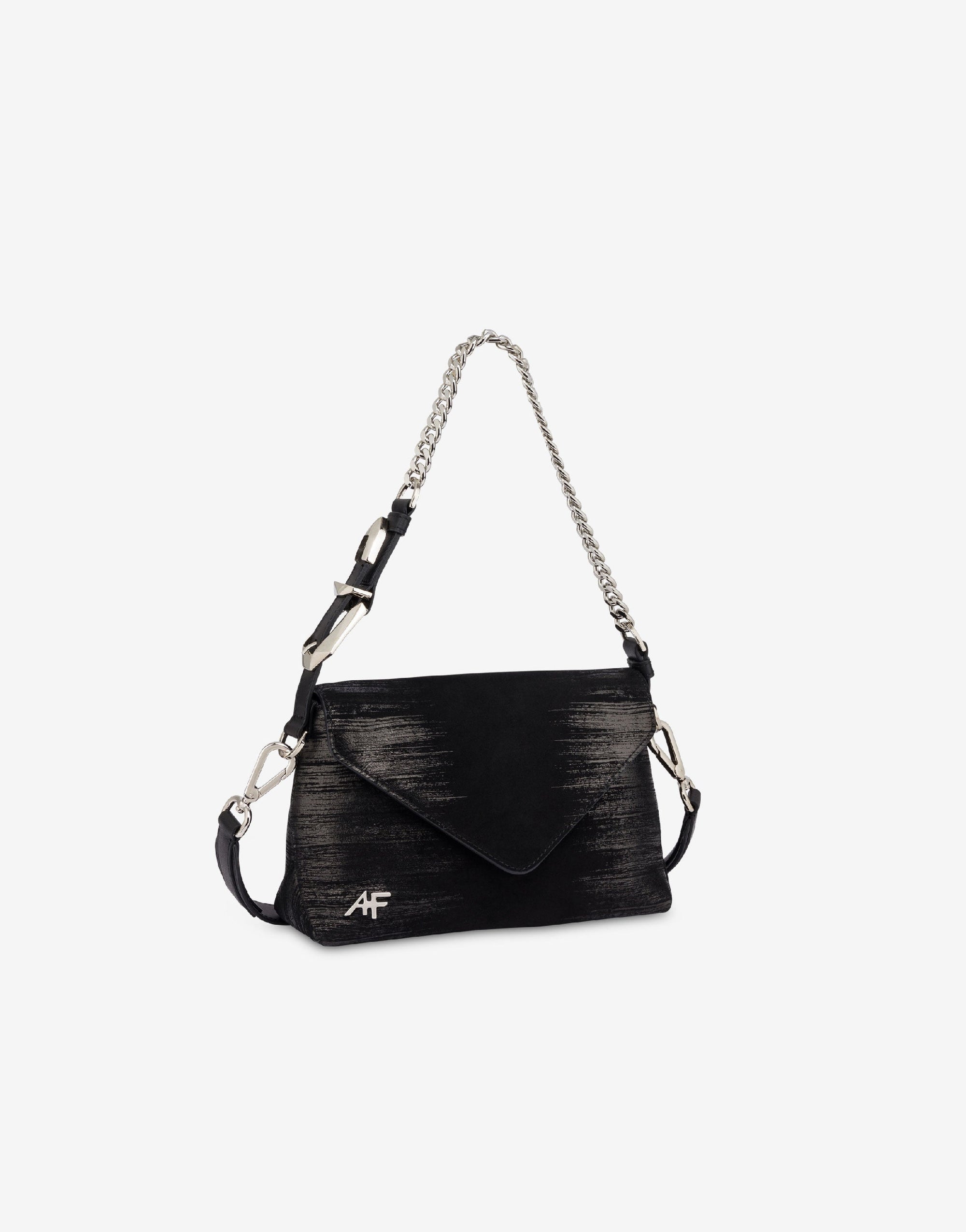 Petit sac Dori en daim avec sérigraphie - Dark Grey