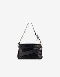 Petit sac Dori en daim avec sérigraphie - Dark Grey