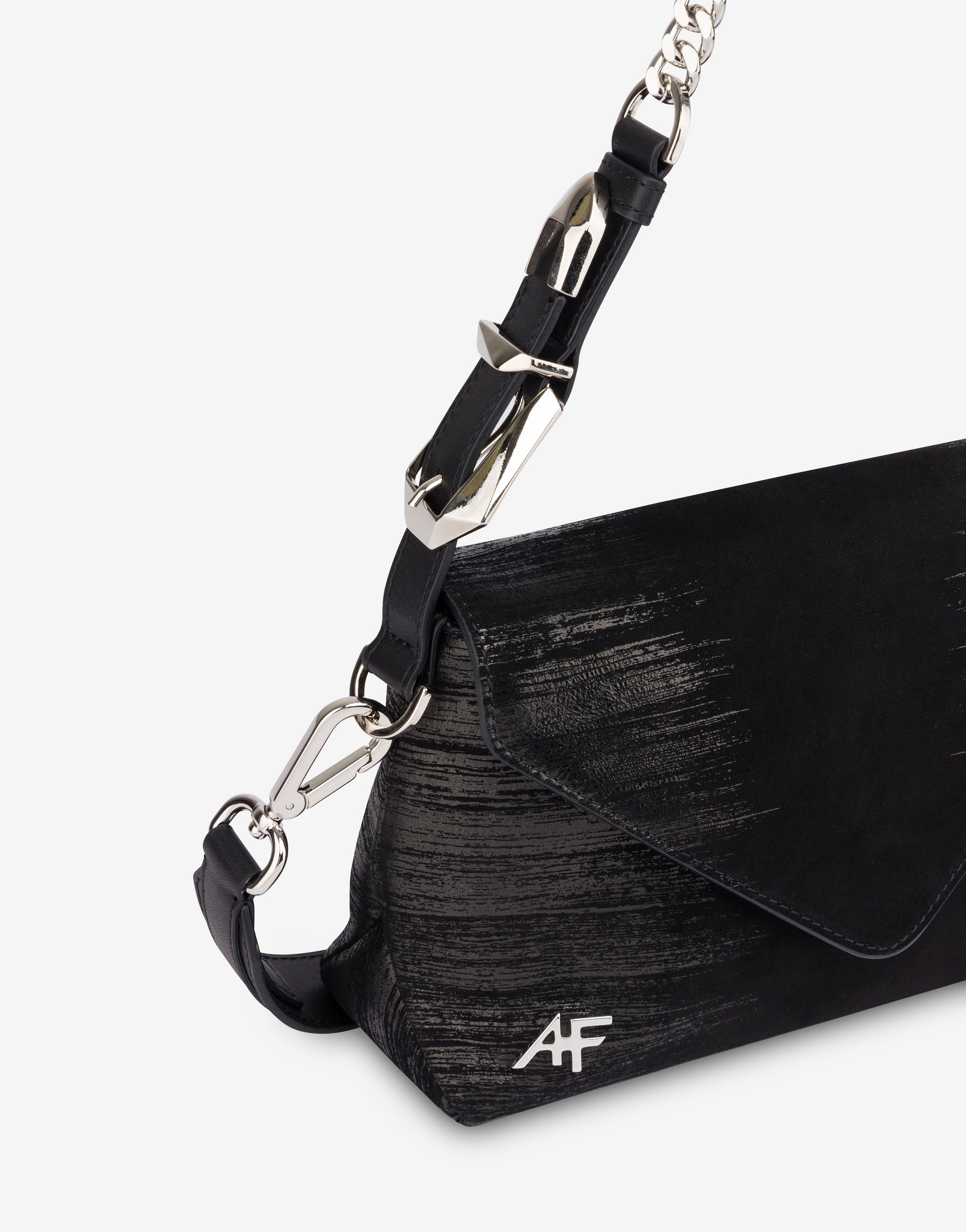 Petit sac Dori en daim avec sérigraphie - Dark Grey