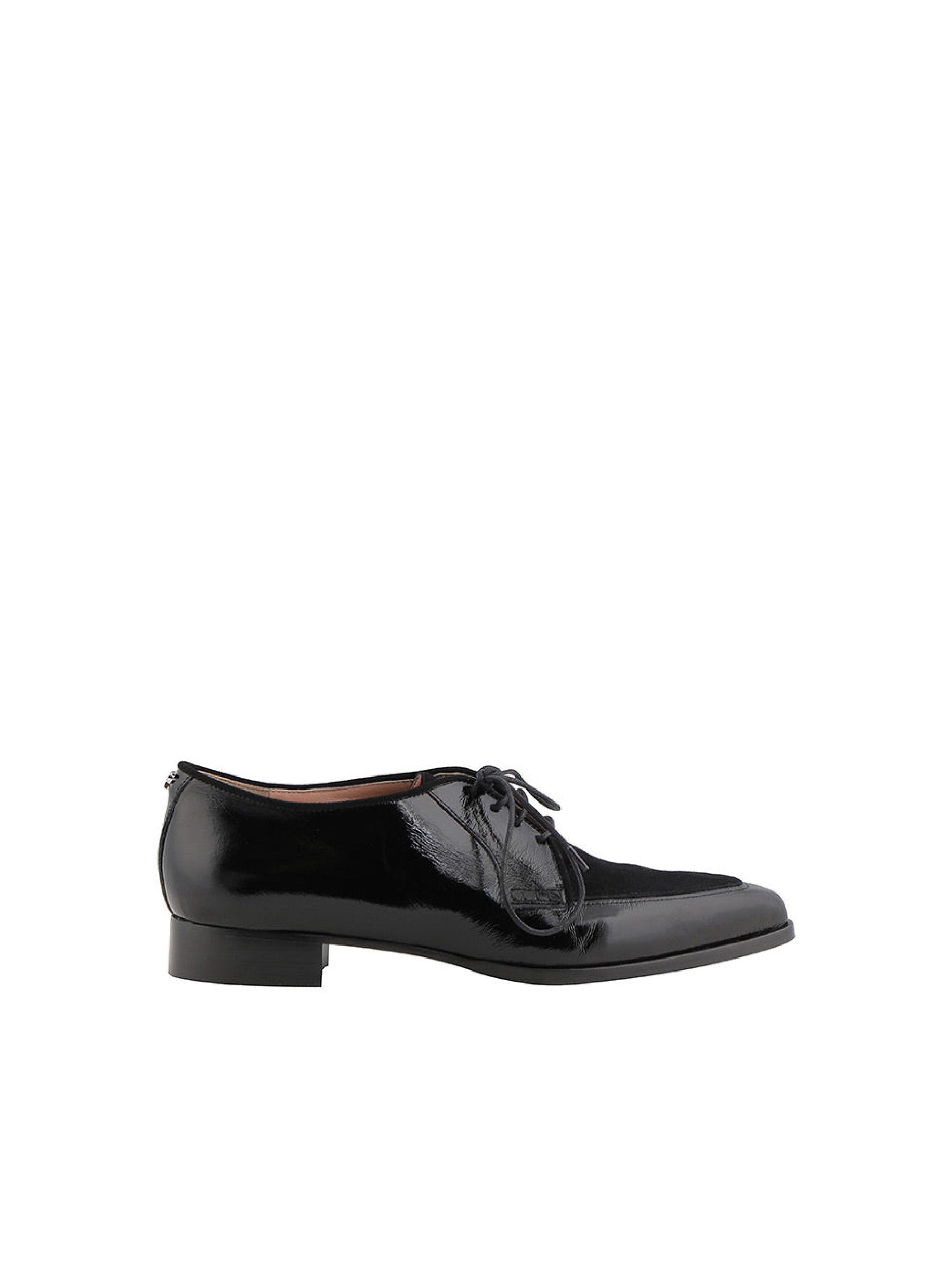 Richelieu en cuir imprimé - Dark Grey