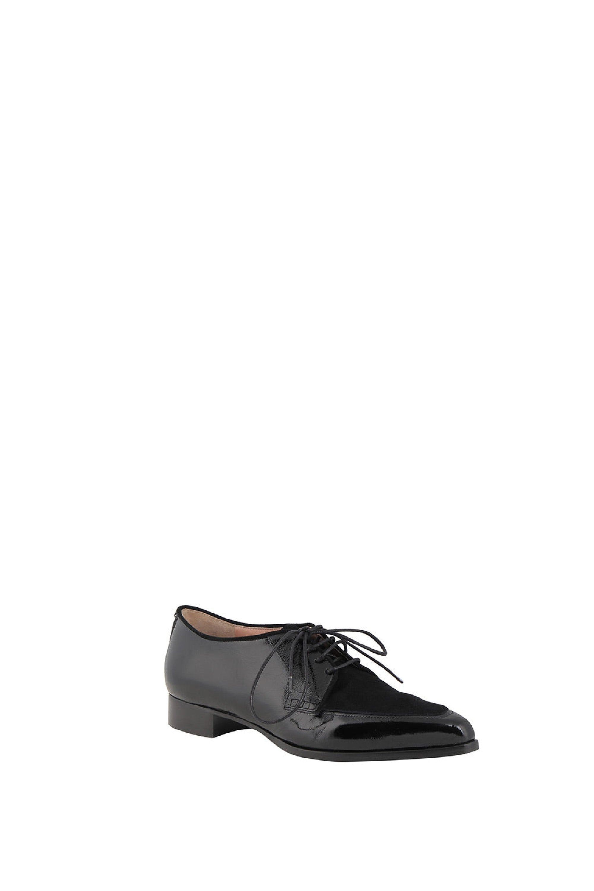 Richelieu en cuir imprimé - Dark Grey