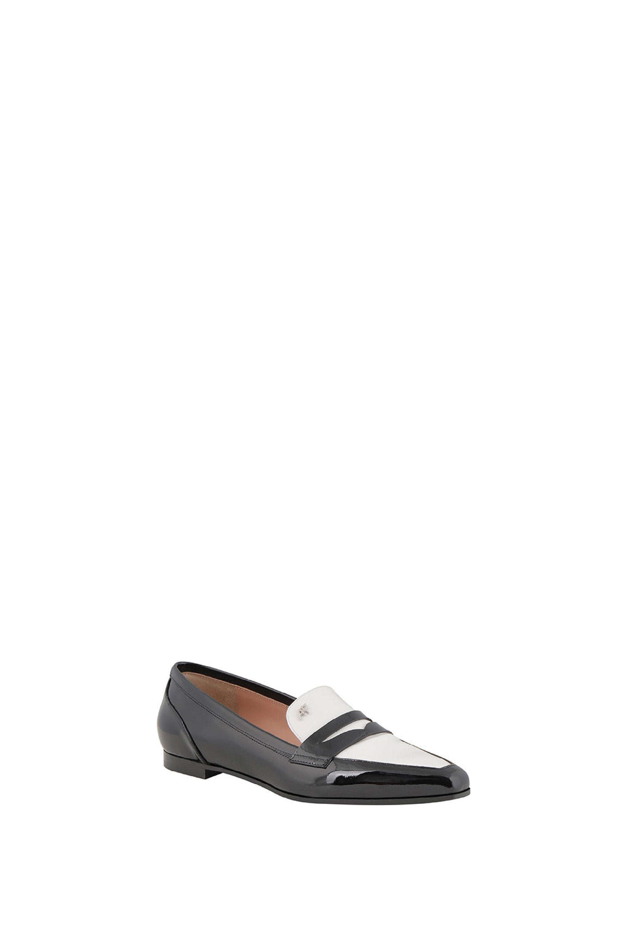 Mocassins en cuir verni bicolore - Dark Grey