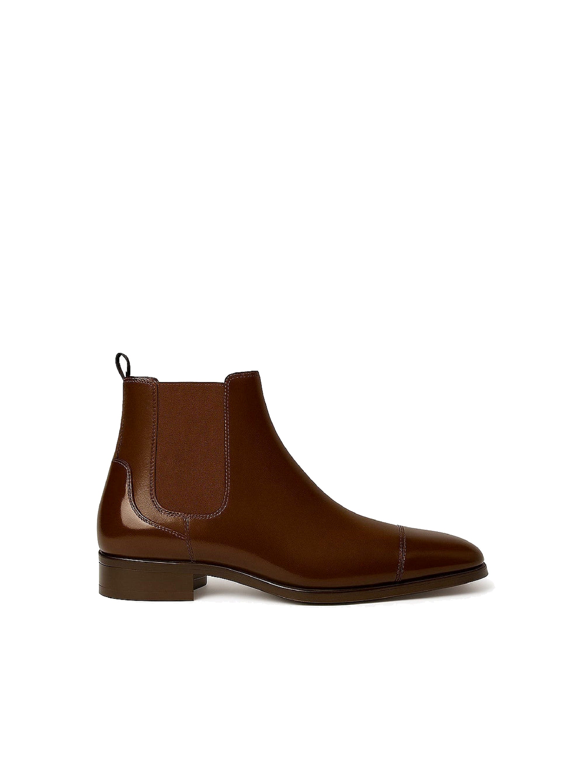 Bottines en cuir avec élastiques latéraux - Fantasy Brown
