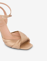 Sandales 85 en satin - Beige