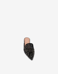 Mules Mia en filet avec sequins et perles - Dark Grey