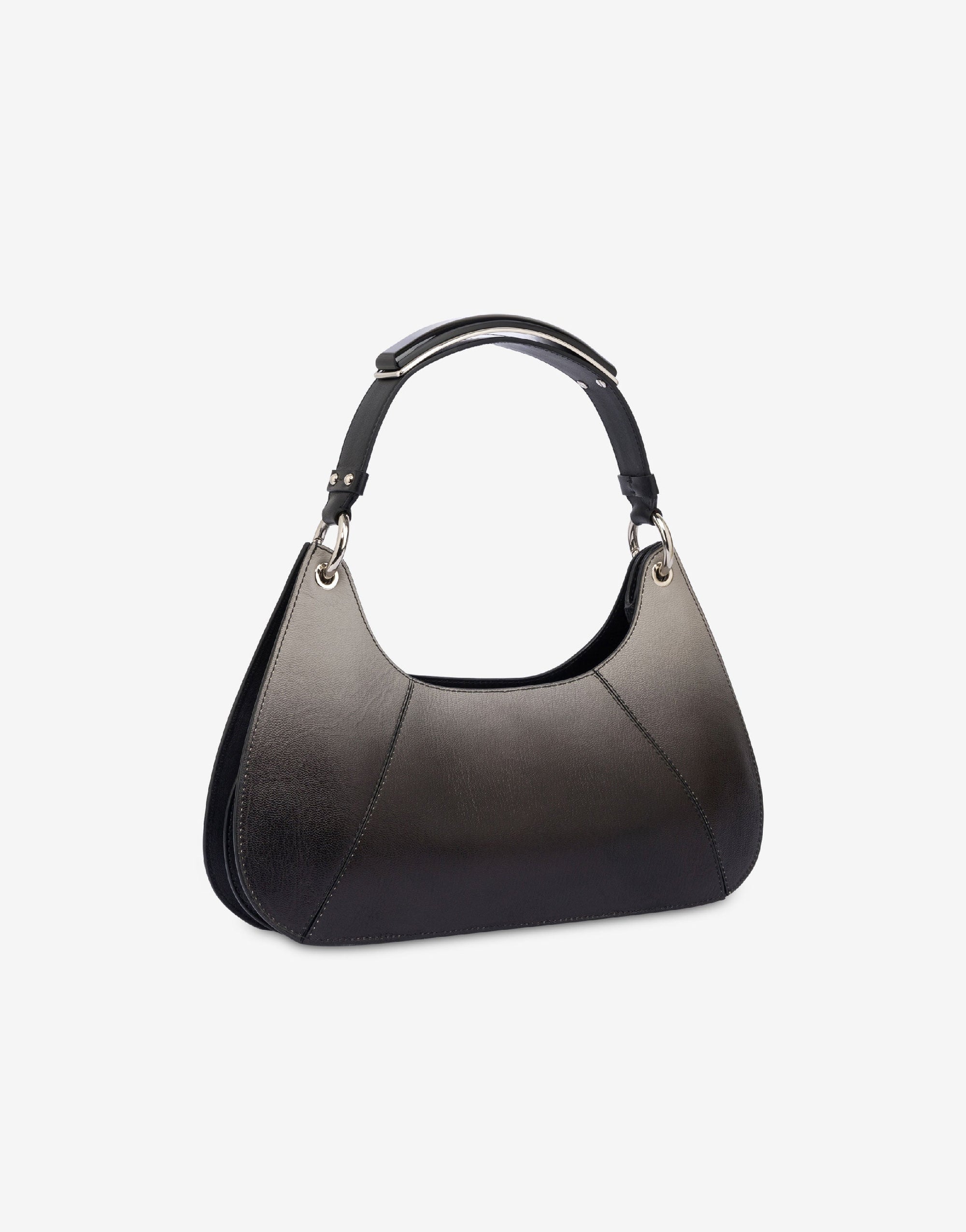 Petit sac hobo Shade en cuir - Dark Grey