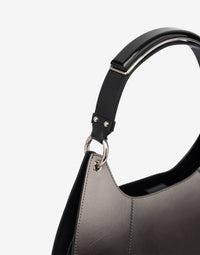 Petit sac hobo Shade en cuir - Dark Grey