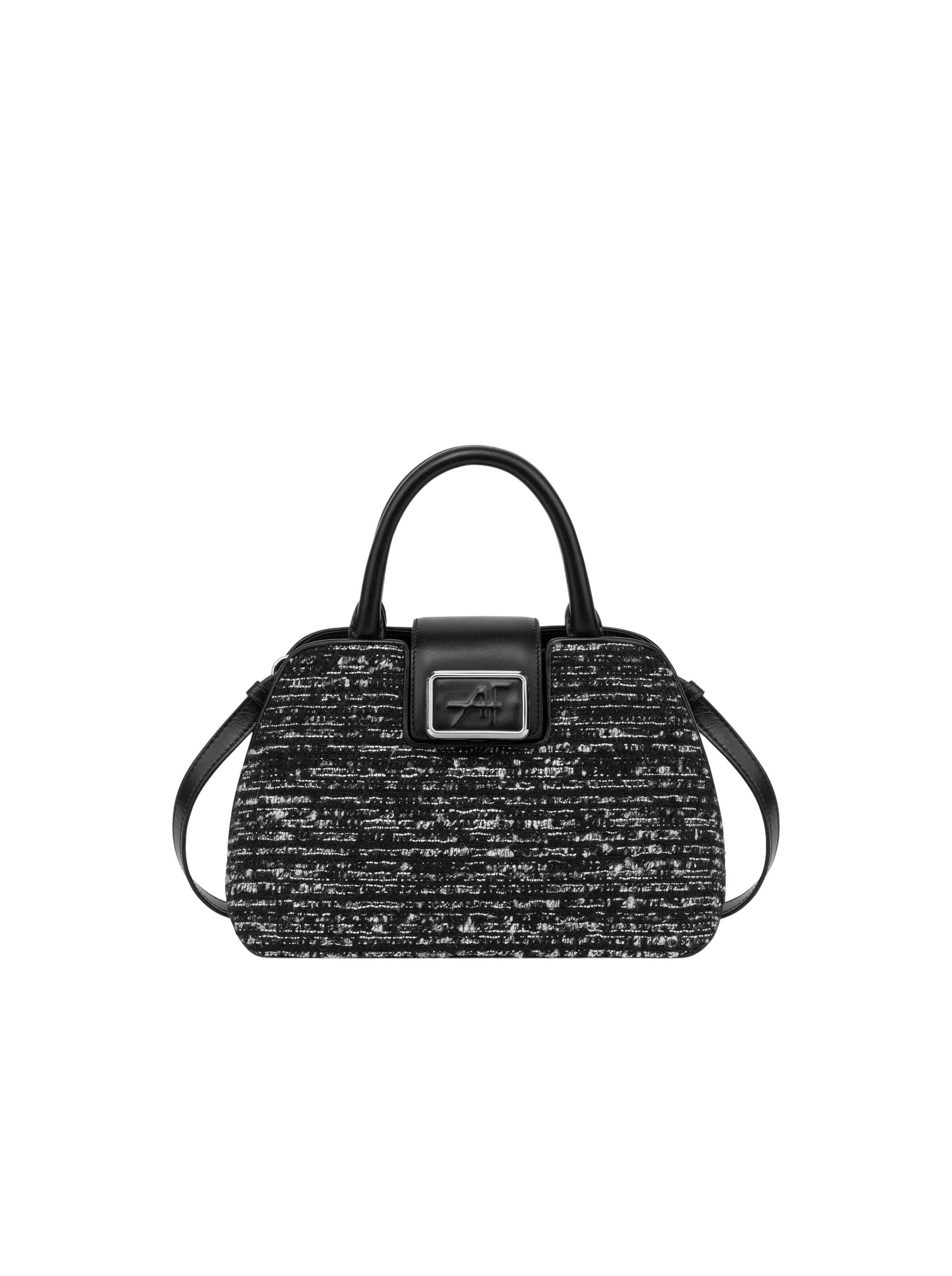 Sac Albi 33 en petit tweed - Dark Grey