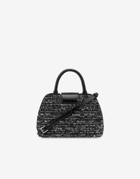 Sac Albi 33 en petit tweed - Dark Grey