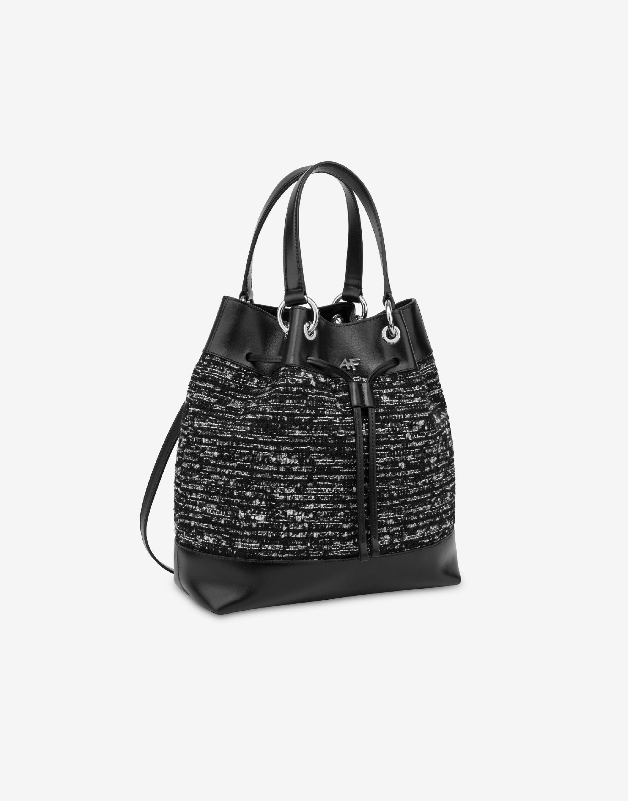 Sac seau en tweed - Dark Grey