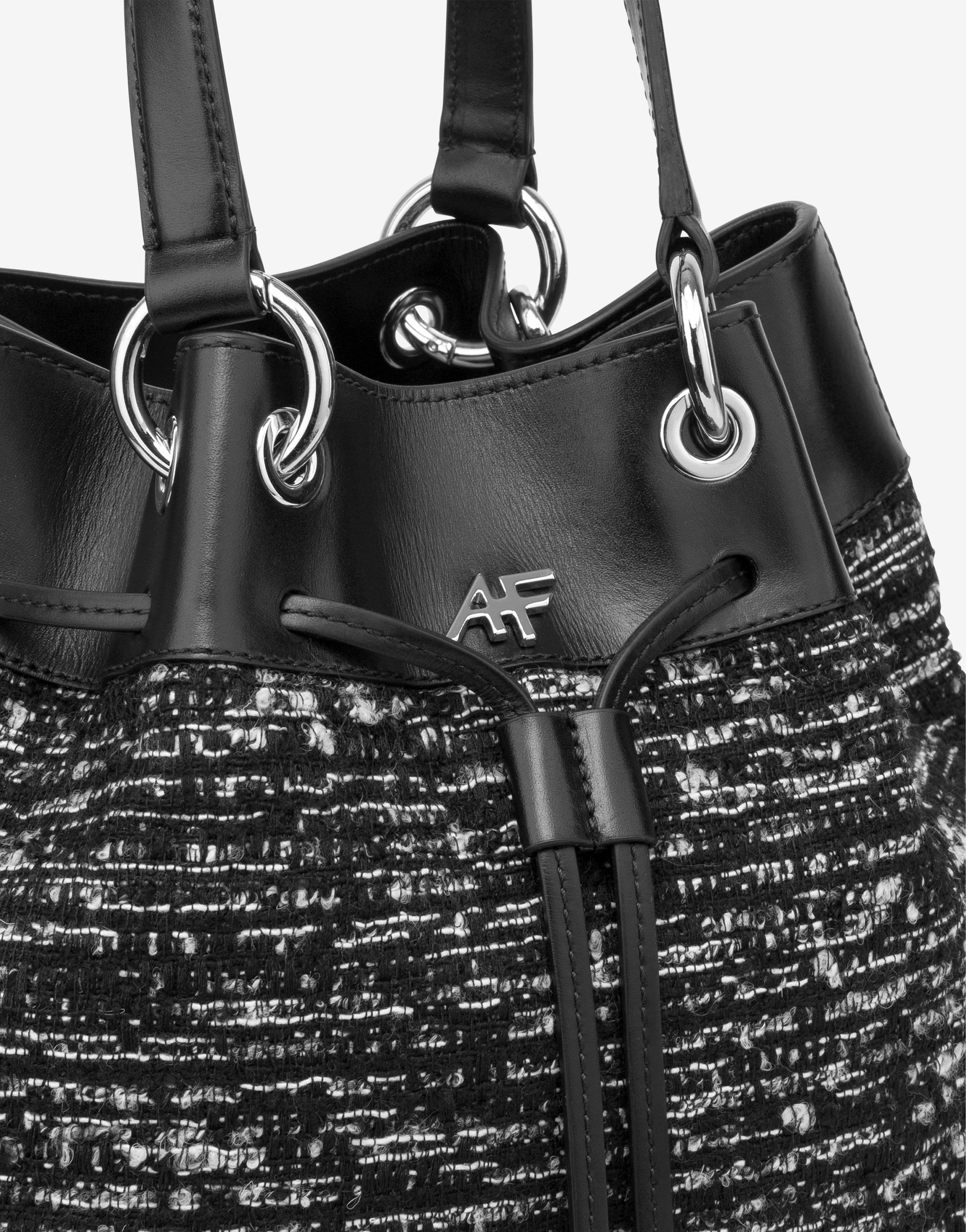 Sac seau en tweed - Dark Grey