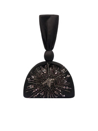 Sac seau avec broderie en satin - Dark Grey