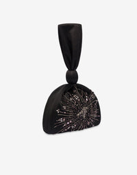 Sac seau avec broderie en satin - Dark Grey