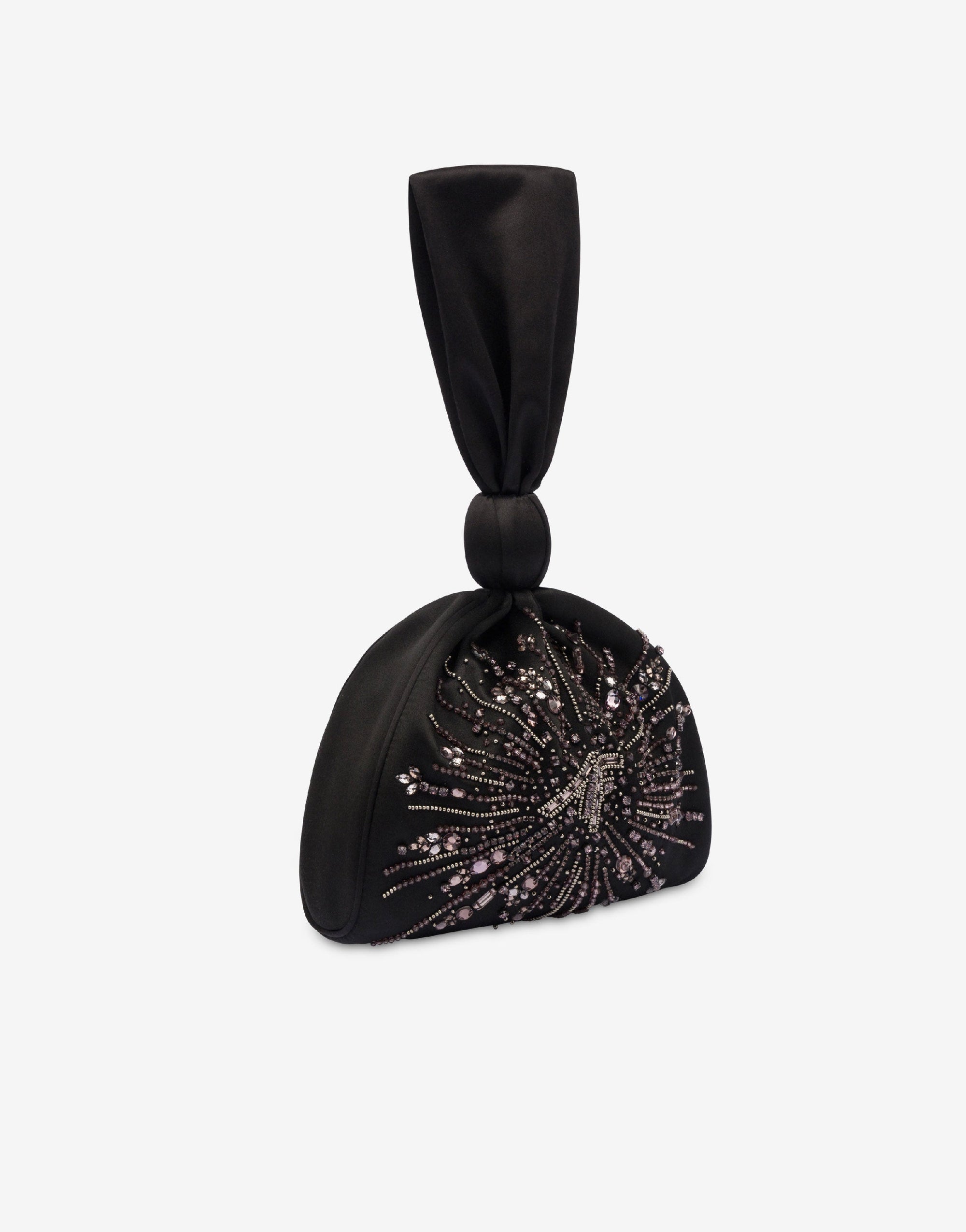 Sac seau avec broderie en satin - Dark Grey