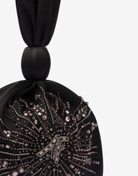 Sac seau avec broderie en satin - Dark Grey