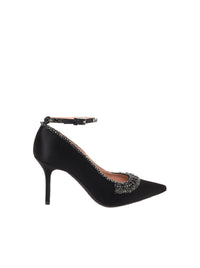 Escarpins 85 en cuir avec bride cheville - Dark Grey