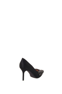Escarpins 85 en satin avec broderie de perles et strass - Dark Grey