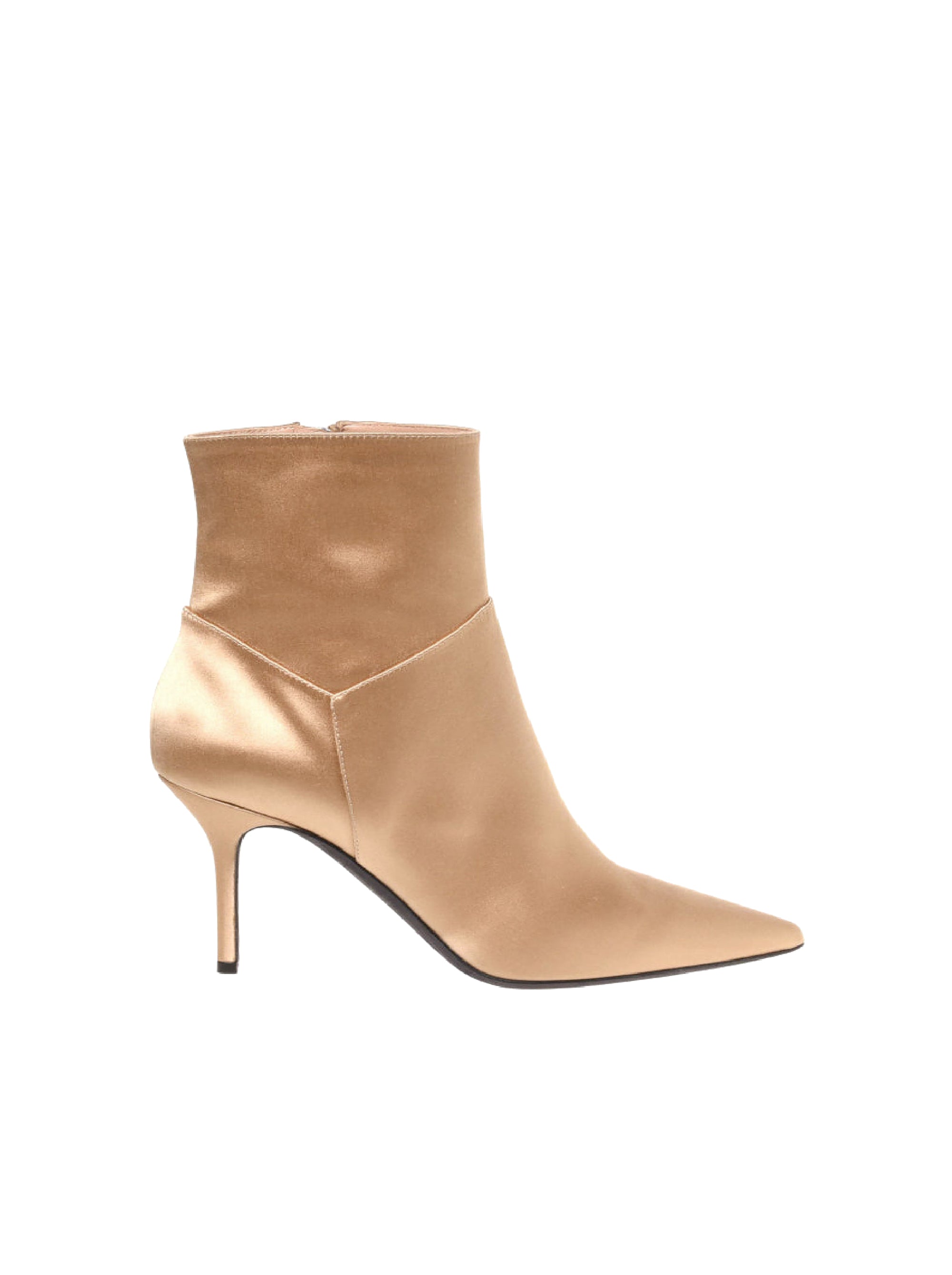 Bottines 85 en satin - Beige