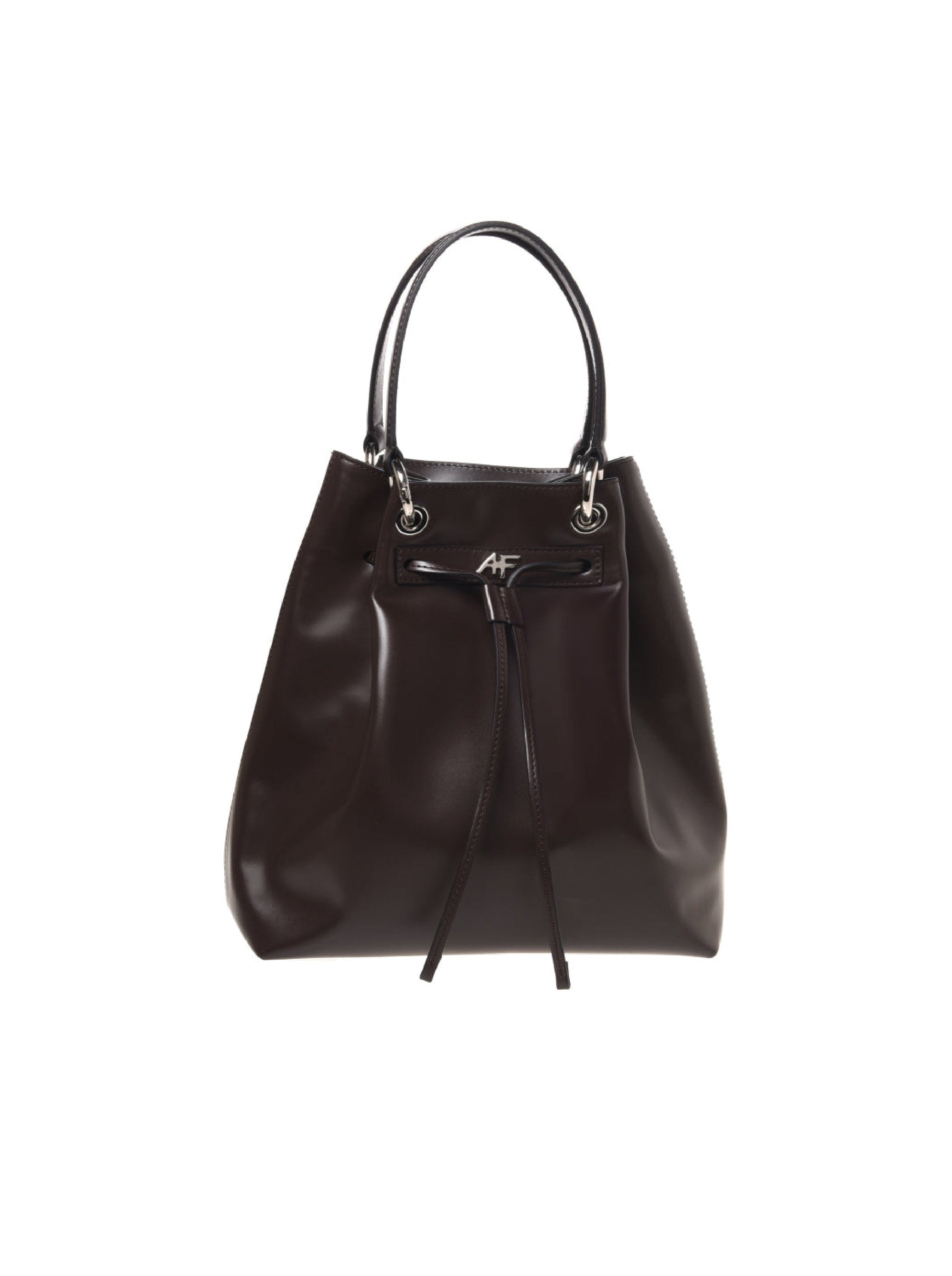 Sac cabas en cuir avec cordon de serrage - Dark Haired Head