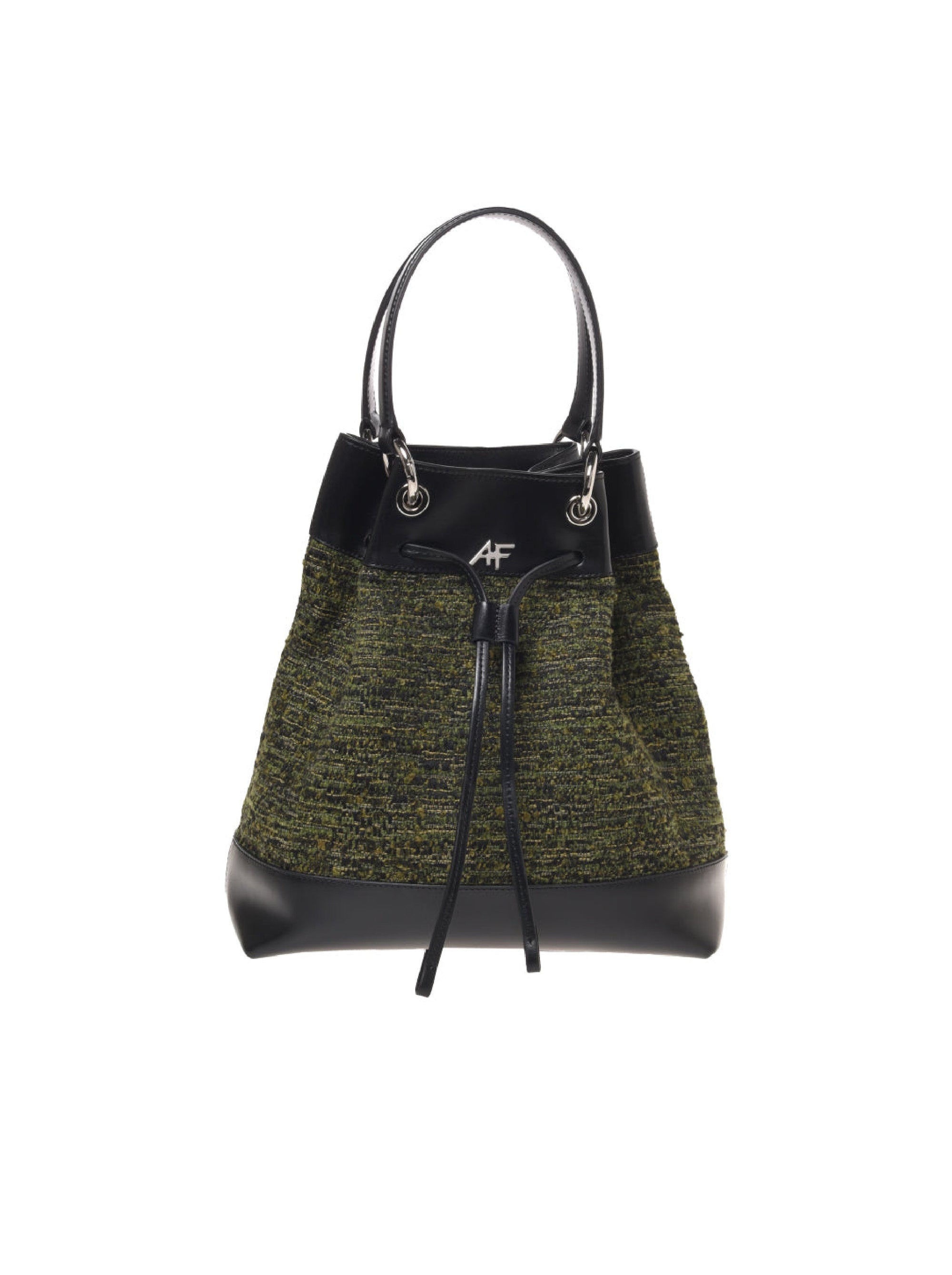Sac seau en tweed - Green