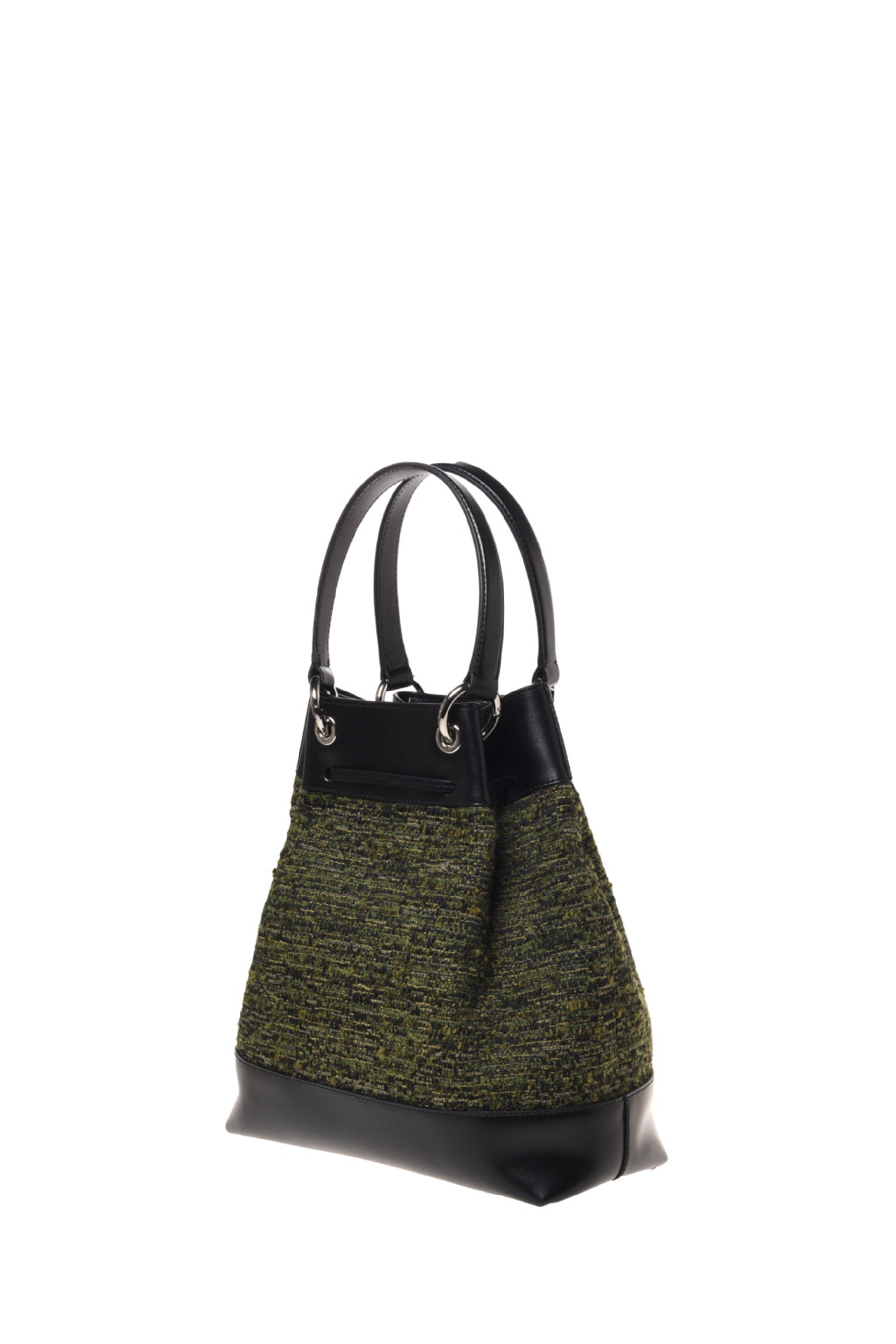 Sac seau en tweed - Green
