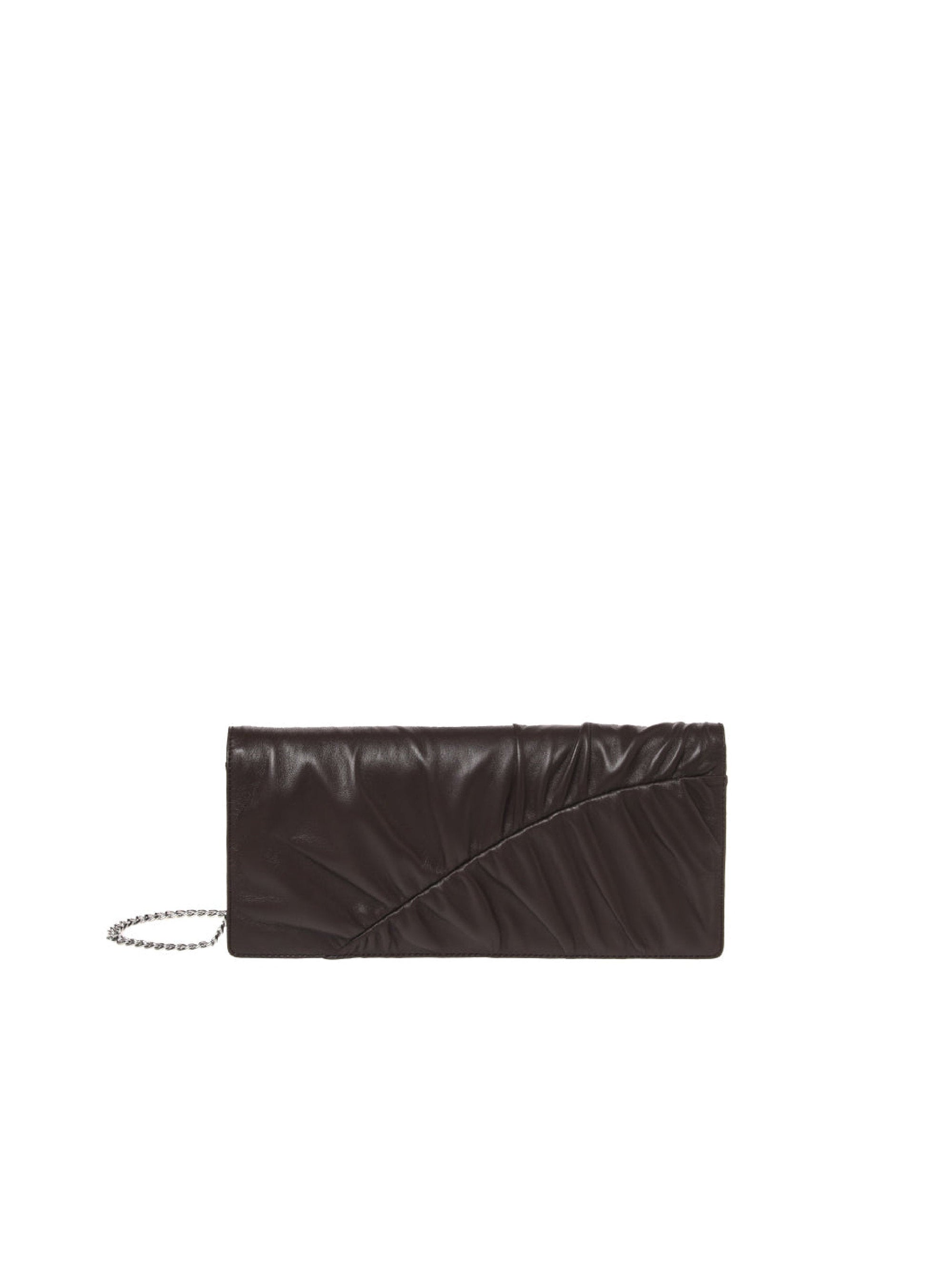 Pochette en cuir avec chaînette - Dark Haired Head