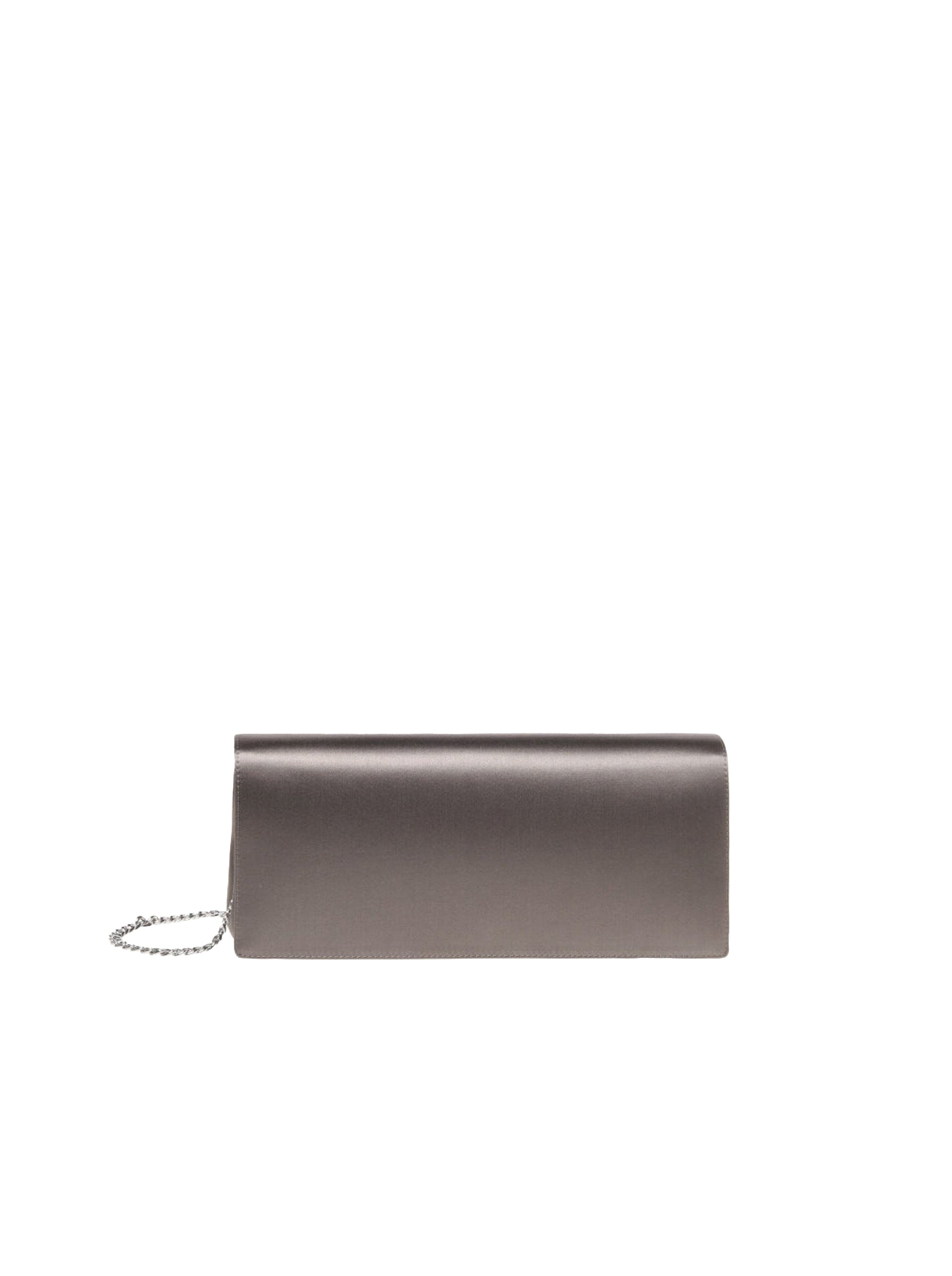 Pochette en satin à chaîne - Grey