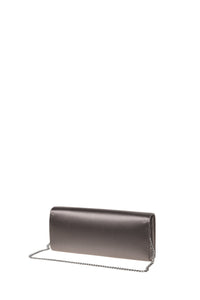 Pochette en satin à chaîne - Grey
