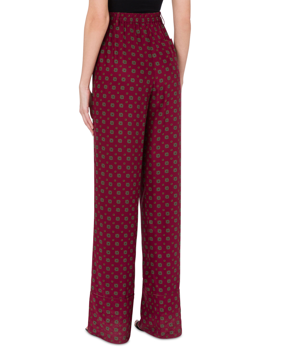 Silk satin trousers - Red