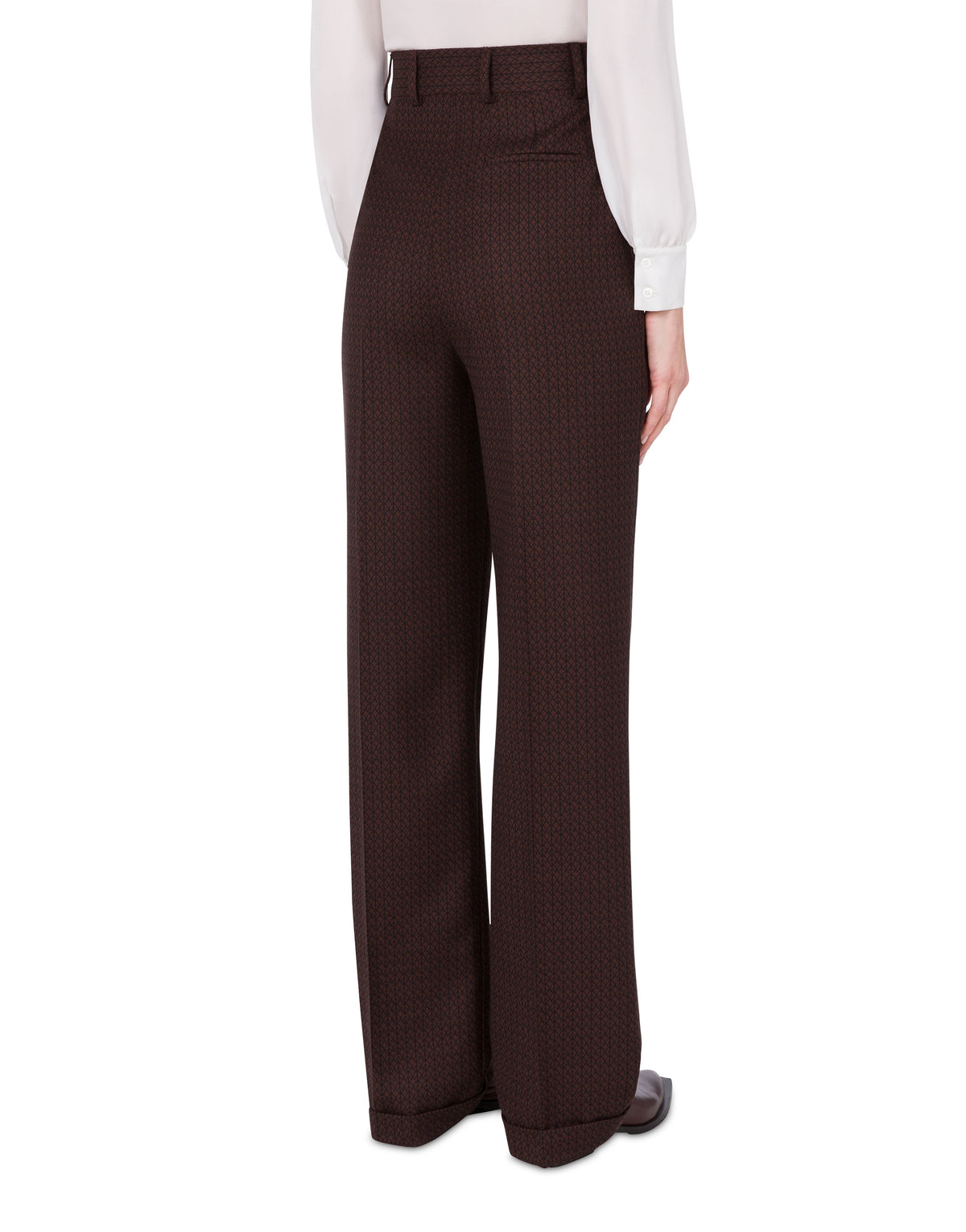Pantalon oversize en laine - Brown
