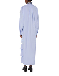 Robe longue en popeline de coton - Blue