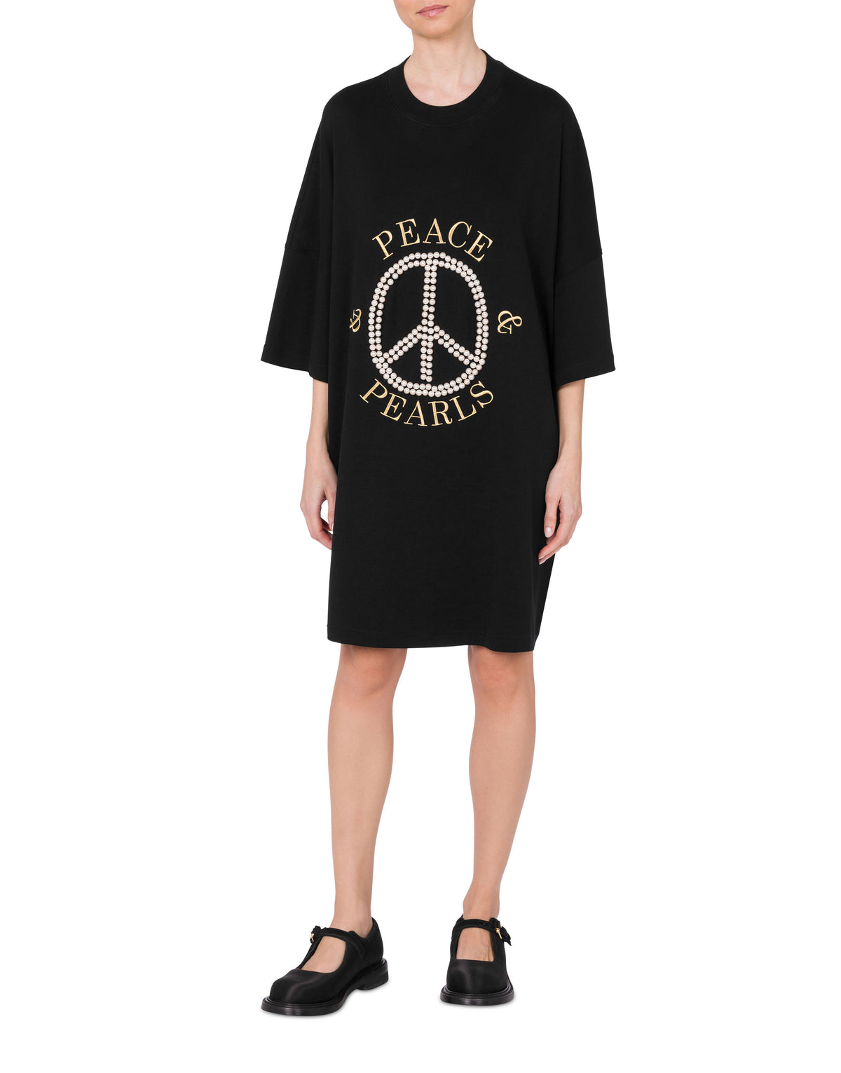 Oversized cotton dress - Black