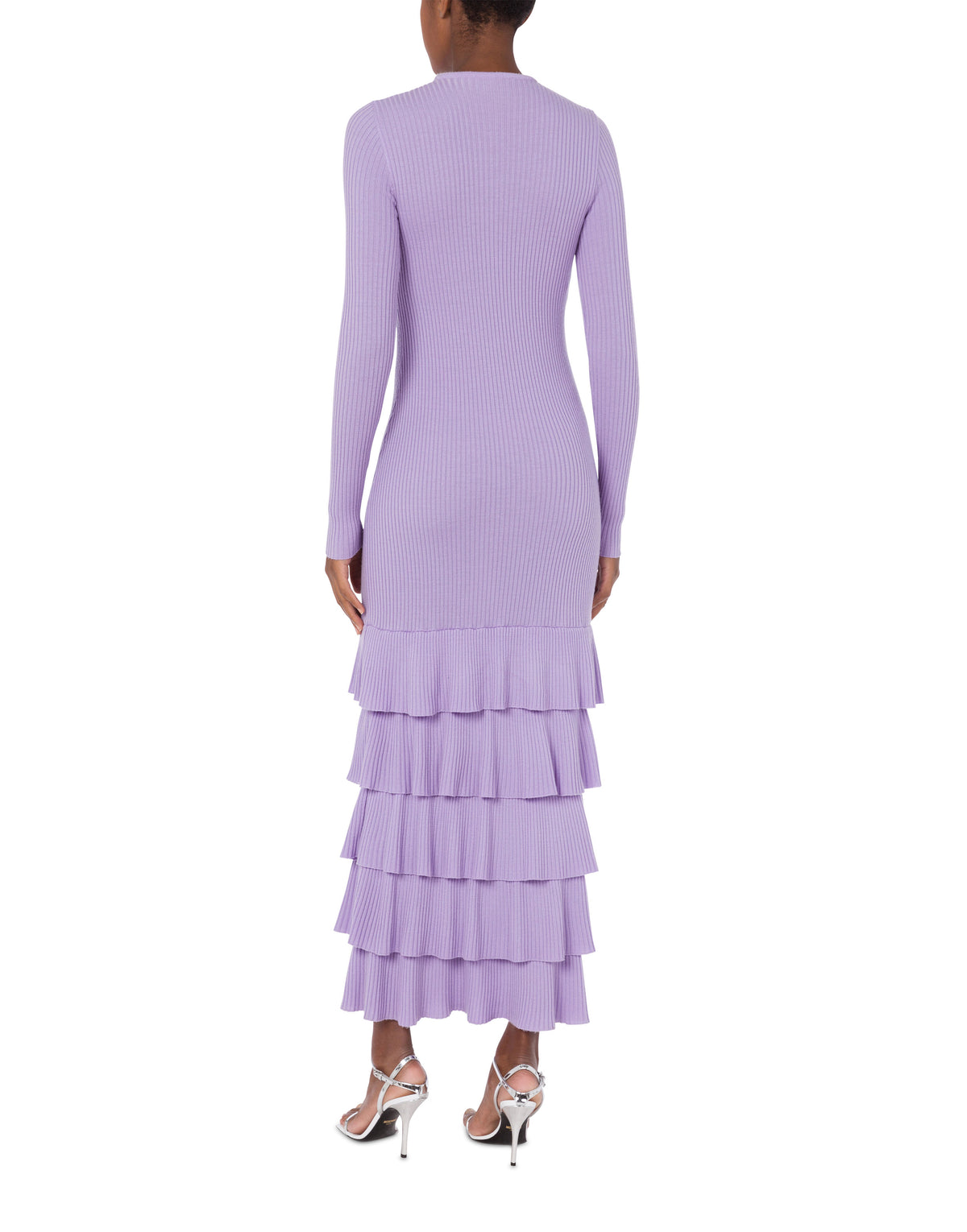 Robe longue en laine mérinos - Purple