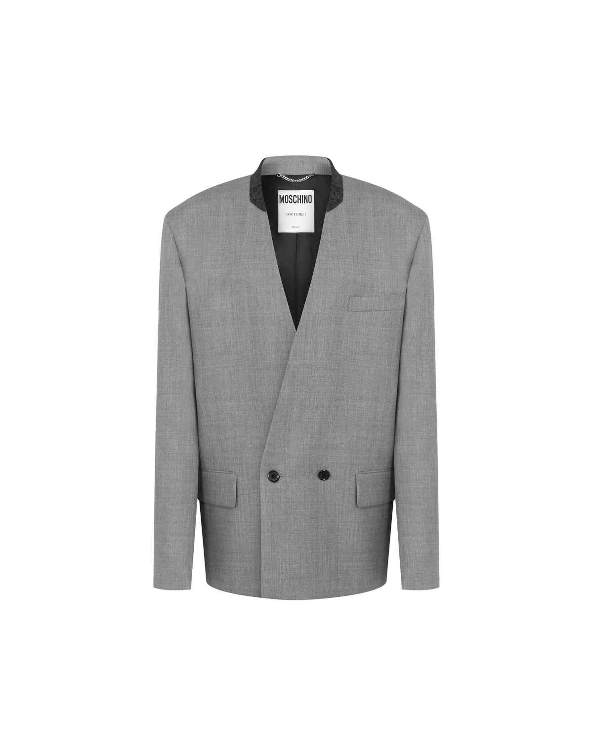 Yarn-dyed wool canvas jacket - Grey