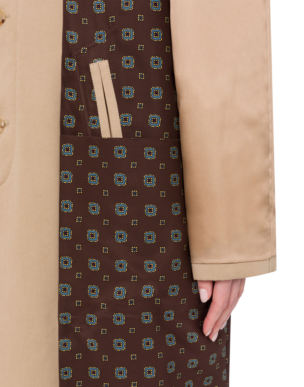 Trench-coat en coton  - Beige