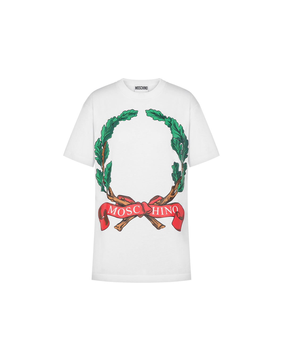 T-shirt à imprimé Laurel Crown en coton - White