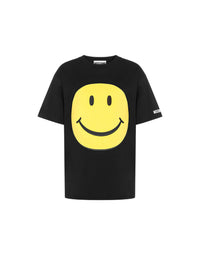 T-shirt à détails brodés en fil - Black