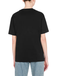 T-shirt à détails brodés en fil - Black