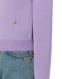 Merino wool cardigan - Purple