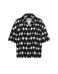 Chemise en satin de soie mate - Black