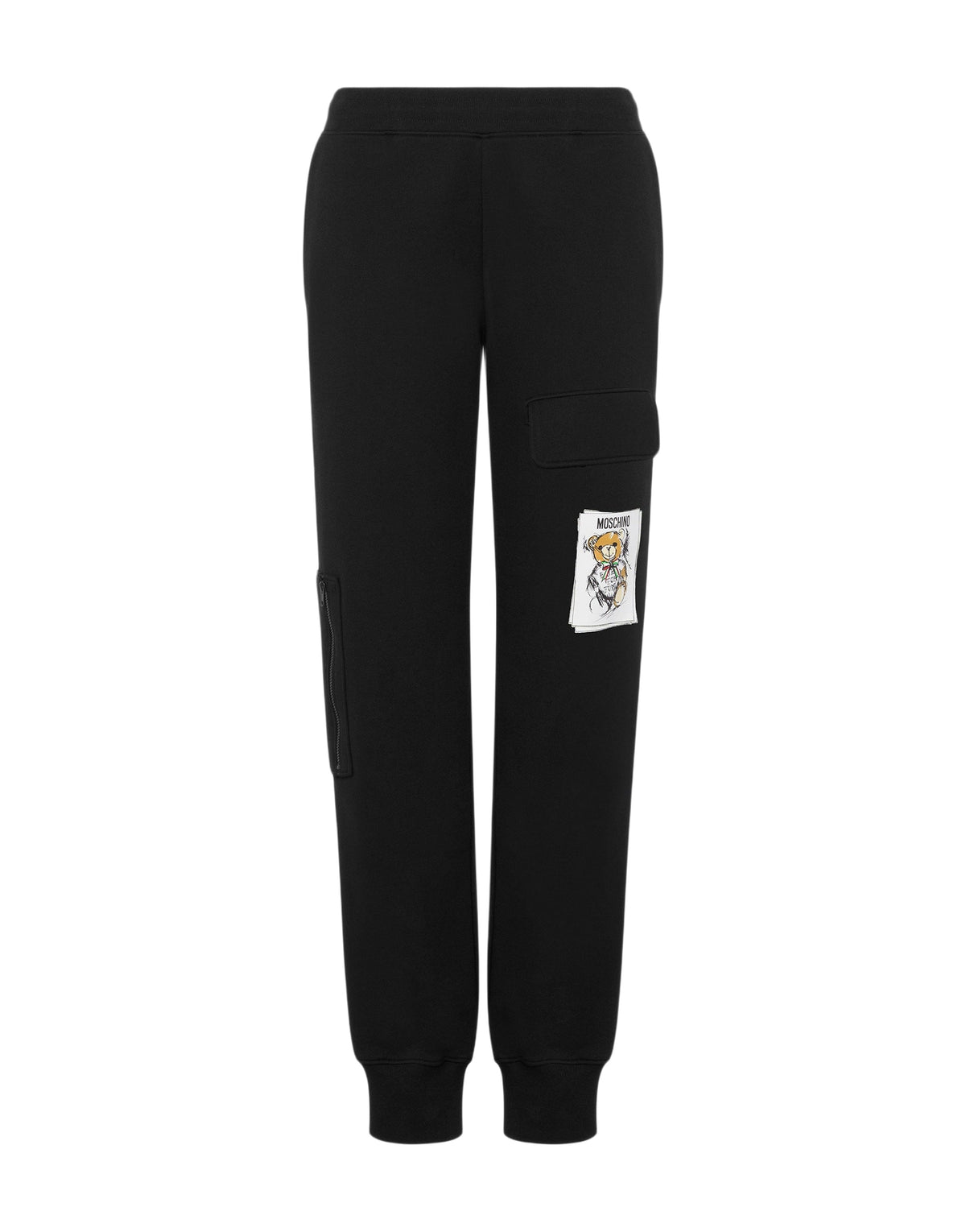 Cotton teddy bear jogging bottoms - Black