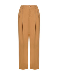 Pantalon en gabardine de coton - Brown