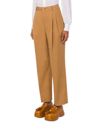 Pantalon en gabardine de coton - Brown