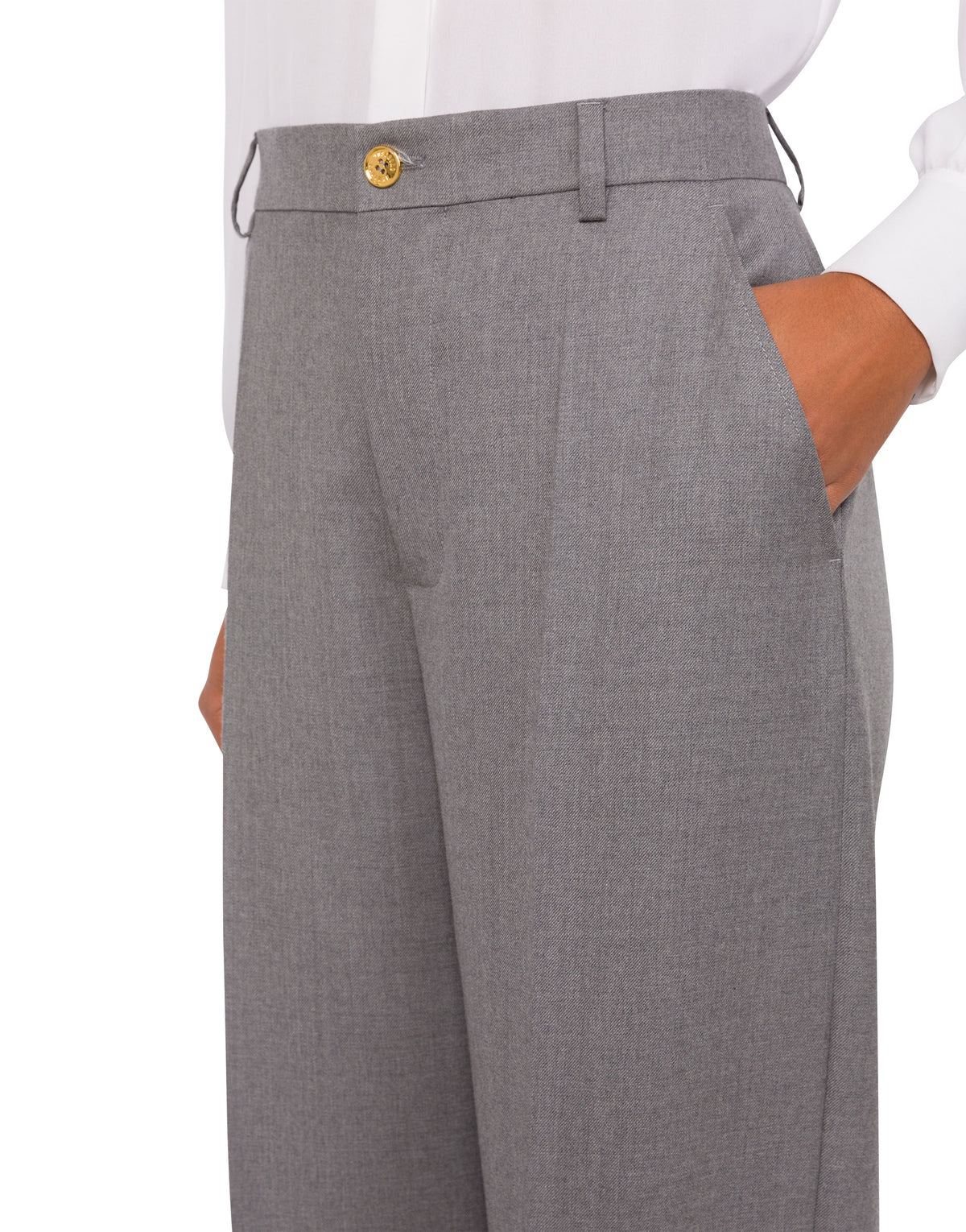 Pantalon large en laine - Grey