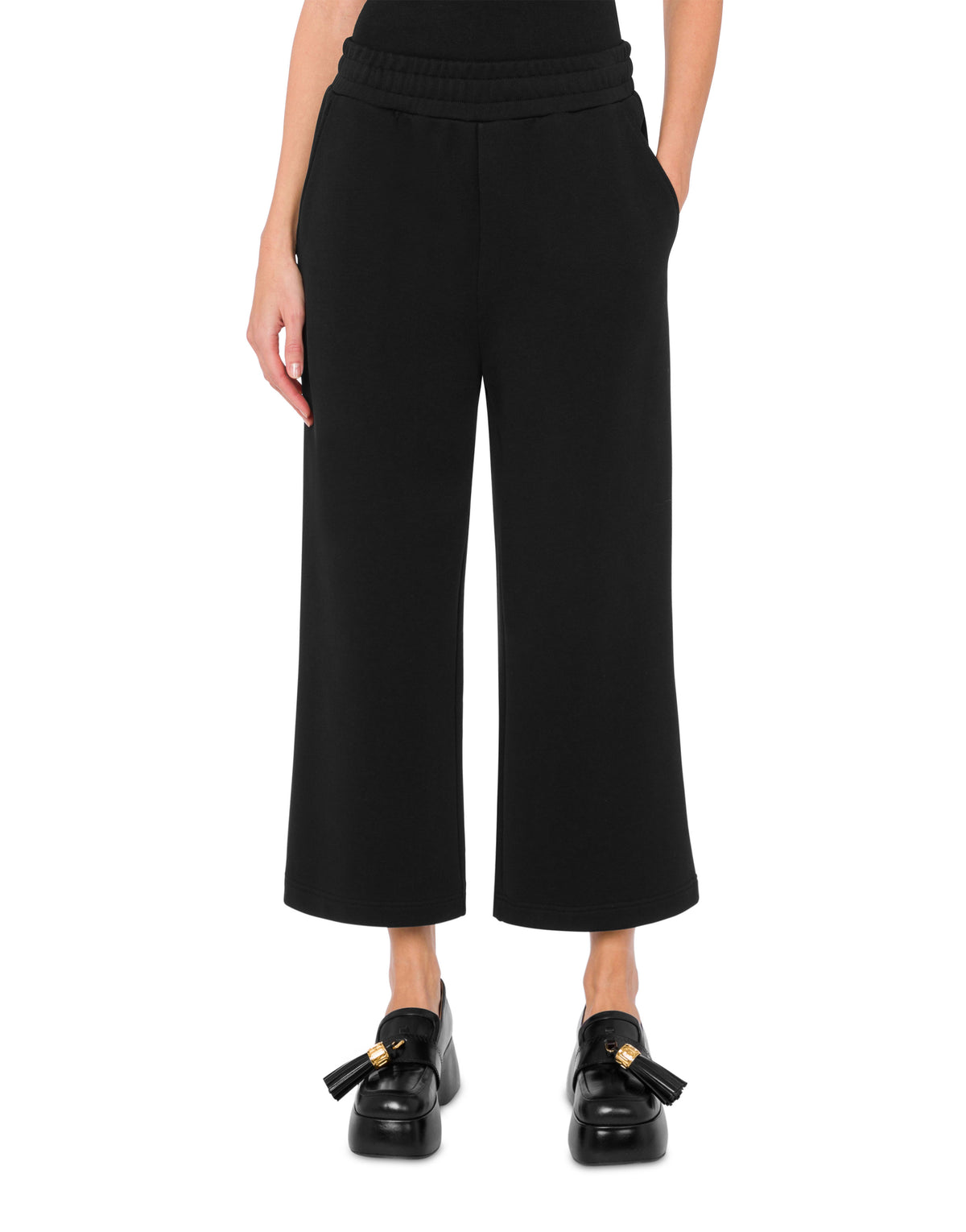 Black "barcode" trousers - Black