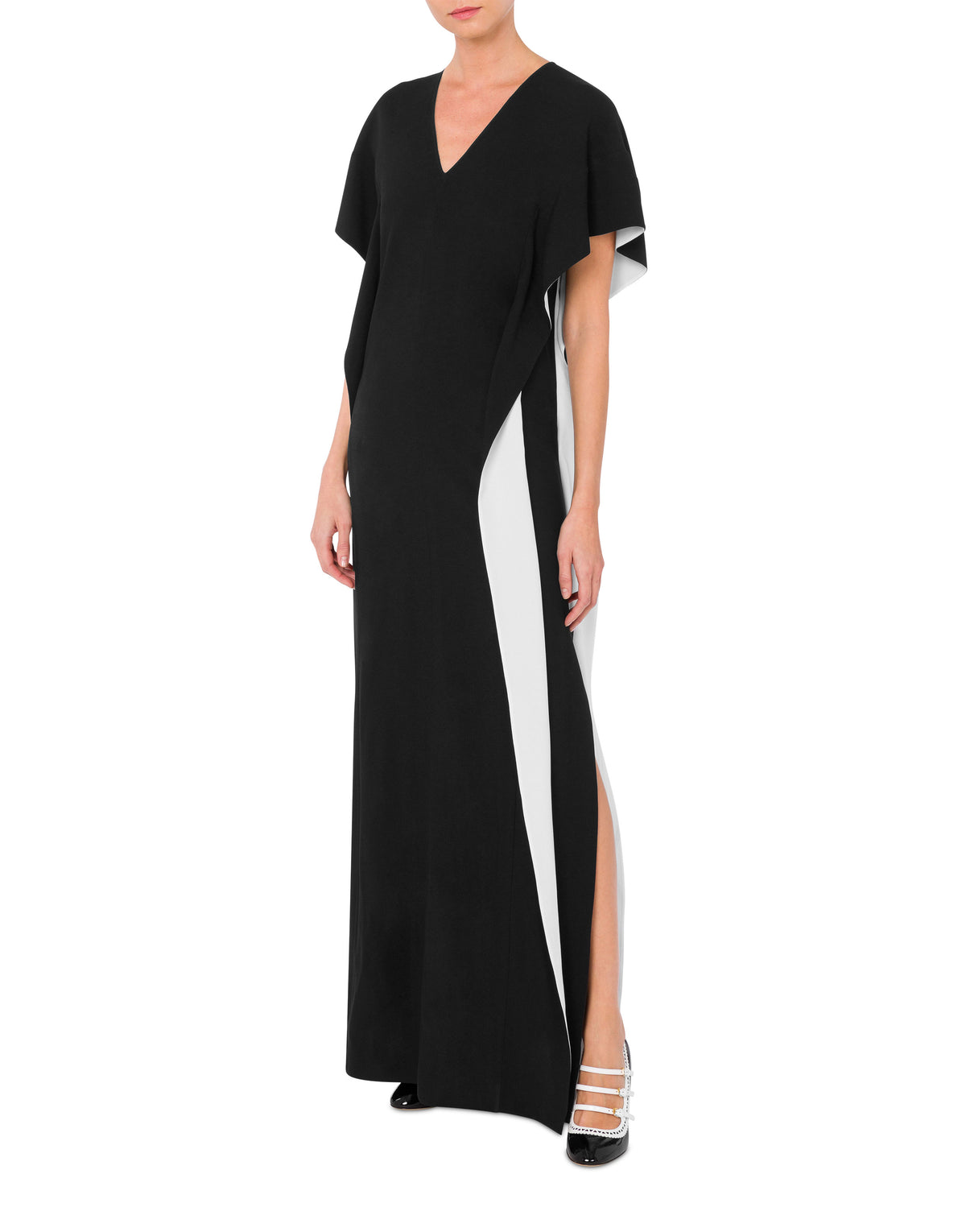 Long dress in enver satin - Black